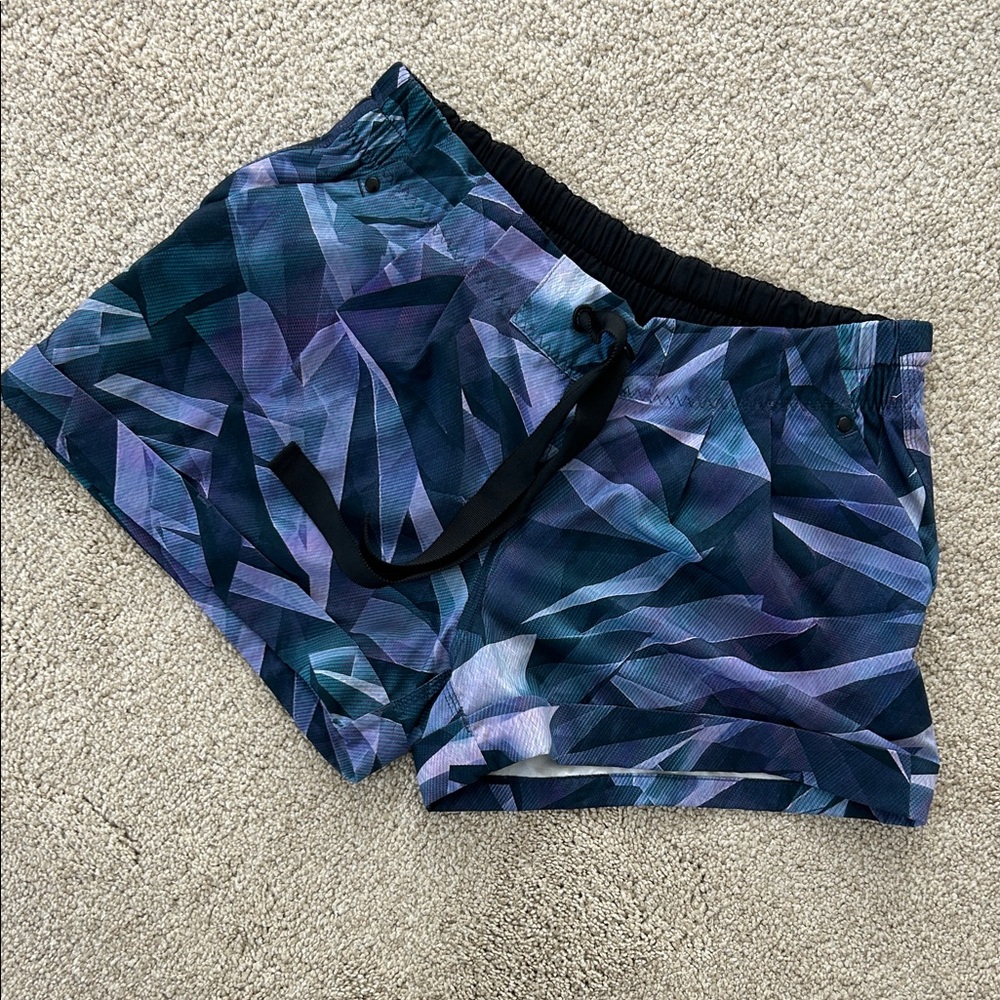 lululemon athletica Abstract Blue and Purple Shorts